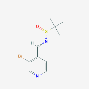 (R,E)-N-((3-Bromopyridin-4-YL)methylene)-2-methylpropane-2-sulfinamide