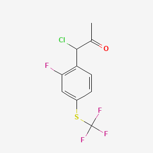 1-Chloro-1-(2-fluoro-4-(trifluoromethylthio)phenyl)propan-2-one