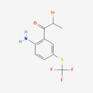 1-(2-Amino-5-(trifluoromethylthio)phenyl)-2-bromopropan-1-one