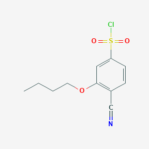 molecular formula C11H12ClNO3S B1405483 3-Butoxy-4-cyanobenzenesulfonyl chloride CAS No. 942199-54-4