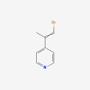 molecular formula C8H8BrN B1405486 (E)-4-(1-溴丙-1-烯-2-基)吡啶 CAS No. 1189785-29-2