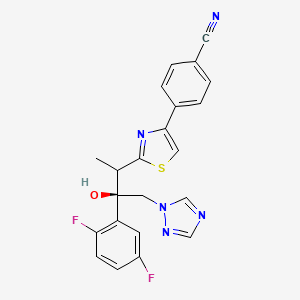 4-[2-[(3R)-3-(2,5-difluorophenyl)-3-hydroxy-4-(1,2,4-triazol-1-yl)butan-2-yl]-1,3-thiazol-4-yl]benzonitrile