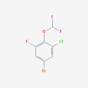 molecular formula C7H3BrClF3O B1405492 5-Bromo-1-chloro-2-(difluoromethoxy)-3-fluorobenzene CAS No. 1417569-07-3