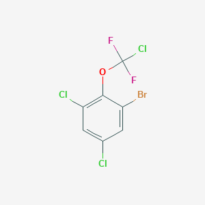 B1405495 1-Bromo-3,5-dichloro-2-[chloro(difluoro)methoxy]benzene CAS No. 1417568-02-5
