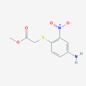 molecular formula C9H10N2O4S B1405496 甲基[(4-氨基-2-硝基苯基)硫基]乙酸酯 CAS No. 1427460-64-7