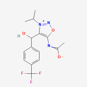 molecular formula C15H16F3N3O3 B1405501 3-Isopropyl-4-(4-trifluoromethylphenyl-hydroxymethyl)-6-acetyl-sydnone imine CAS No. 1103498-18-5