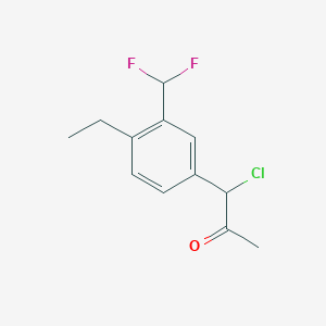 1-Chloro-1-(3-(difluoromethyl)-4-ethylphenyl)propan-2-one