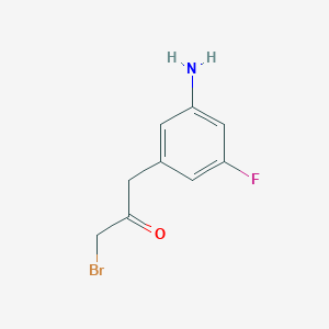 1-(3-Amino-5-fluorophenyl)-3-bromopropan-2-one