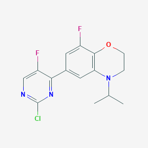 6-(2-chloro-5-fluoropyrimidin-4-yl)-8-fluoro-4-isopropyl-3,4-dihydro-2H-benzo[b][1,4]oxazine