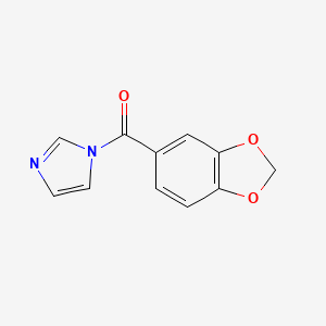 molecular formula C11H8N2O3 B1405505 1-(1,3-benzodioxol-5-ylcarbonyl)-1H-imidazole CAS No. 135696-67-2