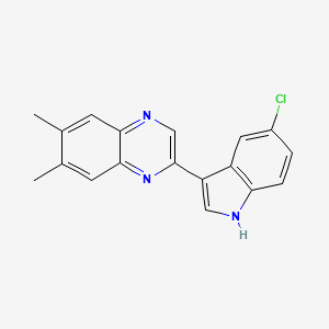 molecular formula C18H14ClN3 B1405506 2-(5-Chloro-1H-indol-3-yl)-6,7-dimethylquinoxaline CAS No. 1314446-39-3