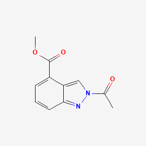 molecular formula C11H10N2O3 B1405508 methyl 2-acetyl-2H-indazole-4-carboxylate CAS No. 1303890-10-9