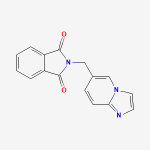 molecular formula C16H11N3O2 B1405515 2-(咪唑并[1,2-a]吡啶-6-基甲基)-1H-异吲哚-1,3(2H)-二酮，技术级 CAS No. 864068-81-5