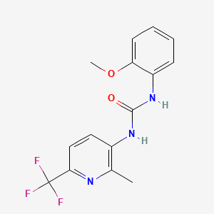 molecular formula C15H14F3N3O2 B1405517 N-(2-Methoxyphenyl)-N'-[2-methyl-6-(trifluoromethyl)pyridin-3-yl]urea CAS No. 1227954-80-4