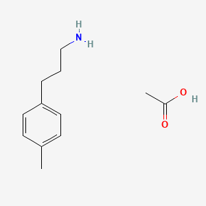 molecular formula C12H19NO2 B1405518 3-(p-Tolyl)propan-1-amine acetic acid salt CAS No. 1410792-05-0