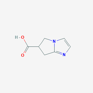 molecular formula C7H8N2O2 B1405521 6,7-Dihydro-5H-pyrrolo[1,2-a]imidazole-6-carboxylic acid CAS No. 1369160-12-2