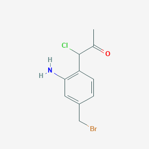 1-(2-Amino-4-(bromomethyl)phenyl)-1-chloropropan-2-one