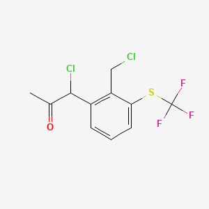 1-Chloro-1-(2-(chloromethyl)-3-(trifluoromethylthio)phenyl)propan-2-one