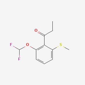 1-(2-(Difluoromethoxy)-6-(methylthio)phenyl)propan-1-one