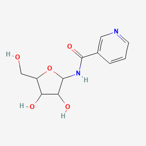 molecular formula C11H14N2O5 B14055264 N-[3,4-dihydroxy-5-(hydroxymethyl)oxolan-2-yl]pyridine-3-carboxamide 