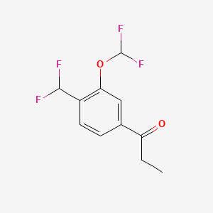 1-(3-(Difluoromethoxy)-4-(difluoromethyl)phenyl)propan-1-one