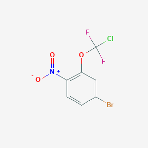 molecular formula C7H3BrClF2NO3 B1405527 4-Bromo-2-[chloro(difluoro)-methoxy]-1-nitro-benzene CAS No. 1417567-49-7