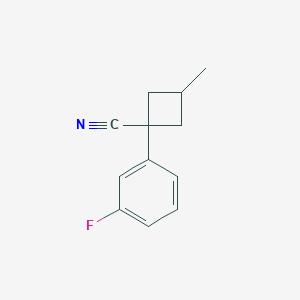 1-(3-Fluorophenyl)-3-methylcyclobutane-1-carbonitrile