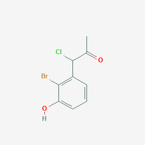 1-(2-Bromo-3-hydroxyphenyl)-1-chloropropan-2-one