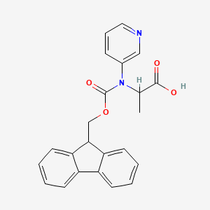 molecular formula C23H20N2O4 B14055307 2-[9H-fluoren-9-ylmethoxycarbonyl(pyridin-3-yl)amino]propanoic acid 