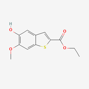 molecular formula C12H12O4S B1405531 Ethyl 5-hydroxy-6-methoxy-1-benzothiophene-2-carboxylate CAS No. 1303890-37-0