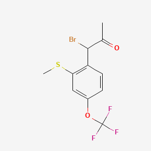 1-Bromo-1-(2-(methylthio)-4-(trifluoromethoxy)phenyl)propan-2-one