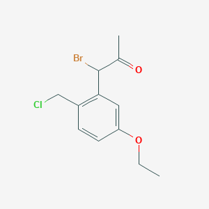 1-Bromo-1-(2-(chloromethyl)-5-ethoxyphenyl)propan-2-one