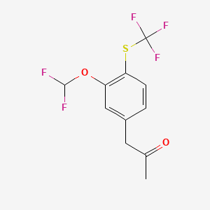 1-(3-(Difluoromethoxy)-4-(trifluoromethylthio)phenyl)propan-2-one