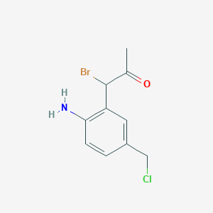 1-(2-Amino-5-(chloromethyl)phenyl)-1-bromopropan-2-one