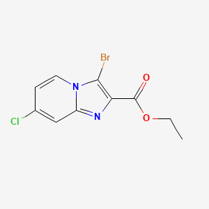 molecular formula C10H8BrClN2O2 B1405540 Ethyl 3-bromo-7-chloroimidazo[1,2-a]pyridine-2-carboxylate CAS No. 1427460-50-1
