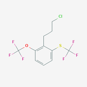 1-(3-Chloropropyl)-2-(trifluoromethoxy)-6-(trifluoromethylthio)benzene