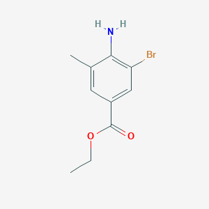 molecular formula C10H12BrNO2 B1405544 乙酸4-氨基-3-溴-5-甲基苯甲酸乙酯 CAS No. 1379303-09-9
