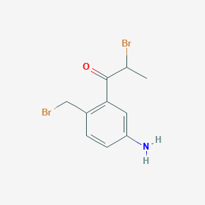 1-(5-Amino-2-(bromomethyl)phenyl)-2-bromopropan-1-one