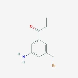 1-(3-Amino-5-(bromomethyl)phenyl)propan-1-one