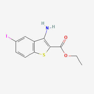molecular formula C11H10INO2S B1405549 Ethyl 3-amino-5-iodo-1-benzothiophene-2-carboxylate CAS No. 1427461-00-4
