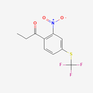 1-(2-Nitro-4-(trifluoromethylthio)phenyl)propan-1-one