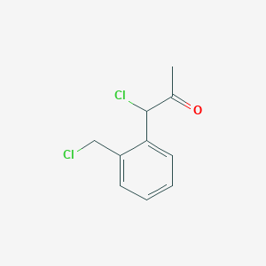 molecular formula C10H10Cl2O B14055499 1-Chloro-1-(2-(chloromethyl)phenyl)propan-2-one 