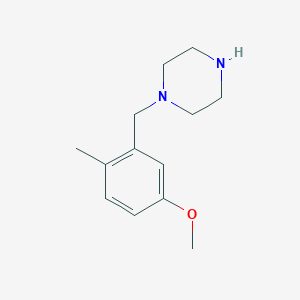 molecular formula C13H20N2O B14055504 4-Methyl-3-(piperazin-1-ylmethyl)phenol 