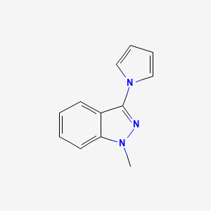 molecular formula C12H11N3 B1405552 1-甲基-3-(1H-吡咯-1-基)-1H-吲唑 CAS No. 1427460-30-7