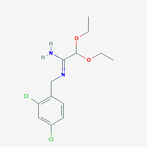 molecular formula C13H18Cl2N2O2 B14055520 N-(2,4-dichlorobenzyl)-2,2-diethoxyacetimidamide 