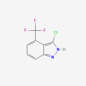 molecular formula C8H4ClF3N2 B1405555 3-氯-4-(三氟甲基)-1H-吲唑 CAS No. 1388070-12-9