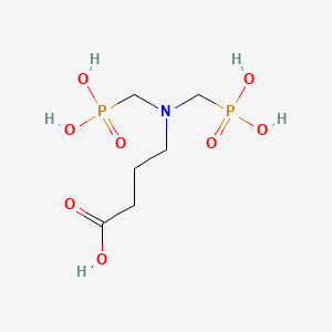 molecular formula C6H15NO8P2 B14055606 4-[Bis(phosphonomethyl)amino]butanoic acid CAS No. 55628-98-3