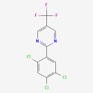 molecular formula C11H4Cl3F3N2 B14055610 2-(2,4,5-Trichlorophenyl)-5-(trifluoromethyl)pyrimidine 