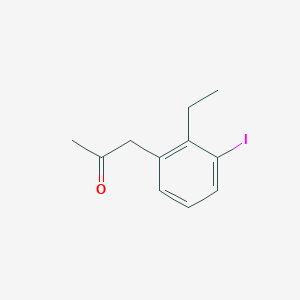 molecular formula C11H13IO B14055631 1-(2-Ethyl-3-iodophenyl)propan-2-one 