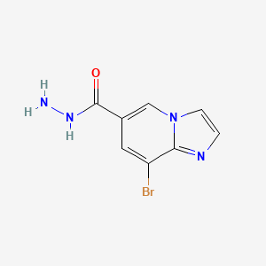 molecular formula C8H7BrN4O B1405565 8-溴咪唑并[1,2-a]吡啶-6-碳酰肼 CAS No. 1427460-78-3